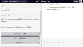 Increment a Number with JavaScript - Freecodecamp.org | Video 15 | Basic JavaScript