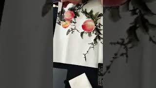 写意桃子画法_How to paint a peach in freehand