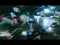 yamaha xsr 155 asmr rainy night ride singapore 4k