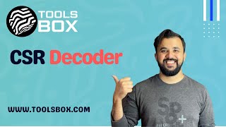 How to Decode CSR | WWW.TOOLSBOX.COM