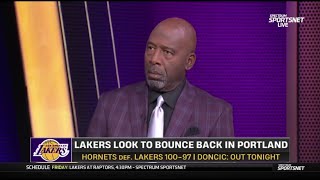 James Worthy reacts to Lakers make huge change to starting lineup in matchup vs Blazers tonight