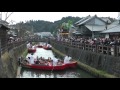 雛舟にお雛様たちが乗りこみ始めました～！　小江戸さわら春祭り2015　千葉県香取市　00183