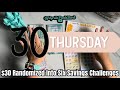 30 Thursday | $30 Randomized Into Six Savings Challenges | #lowincomesavingschallenges