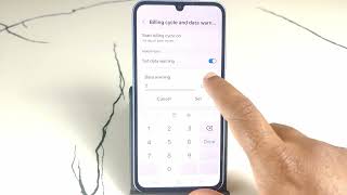 how to enable mobile data limit on Samsung galaxy a35 5g