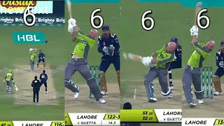 Ben dunk hits 4 sixes in the overs |PSL 5 Lahore Qalandar vs Quetta galaditor|highlight