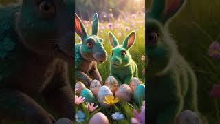 Bunny and Dino The Great Egg Hunt #bunny #dinosaurus #pet #animals #short #shortvideo #rabbit #funny