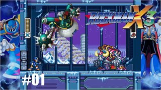 【ロックマンX３(MEGAMAN X３)】 #1 　こんなハメいきなりいいの？ほとんどやったことない今作を主は無事クリアすることができるのか？