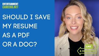 Should I save my resume as a PDF or a DOC?