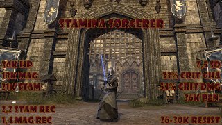 ESO Stamima Sorcerer PvP Gameplay \u0026 Build Firesong