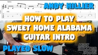 How to play Lynyrd Skynyrd - Sweet Home Alabama guitar lesson tutorial