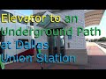 Elevator at Dallas Union Station to Underground Walkway