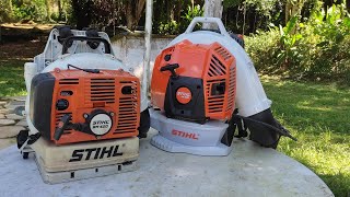 STIHL BR 420 VS STIHL BR 800. comparação entre os 2 varrendo