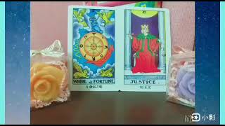 🌹TAROT牌卡簡單講解👼🏻命運之輪Wheel of Fortune👩🏻‍⚖正義Justice💜