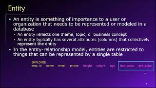 Topic 02, Part 01 - Database Entities