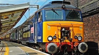 DRS 57307 \u0026 47828 on 5Z36 Northern Belle ECS at Crewe 18/5/2014