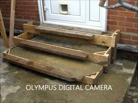 How to pour concrete steps How to pour concrete steps
