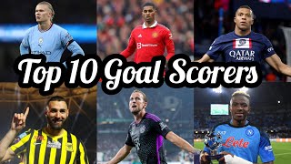 Top 10 Goal Scorers In 2023 | Top Players Leading Goal Scorers in Football  2023