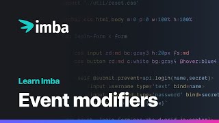 Event Modifiers | Learn Imba tutorial