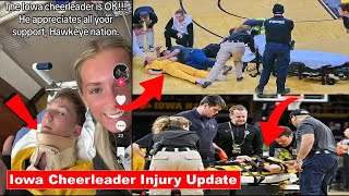 Iowa Cheerleader injury update | Iowa Cheerleader falls on neck during Gophers-Hawkeyes game