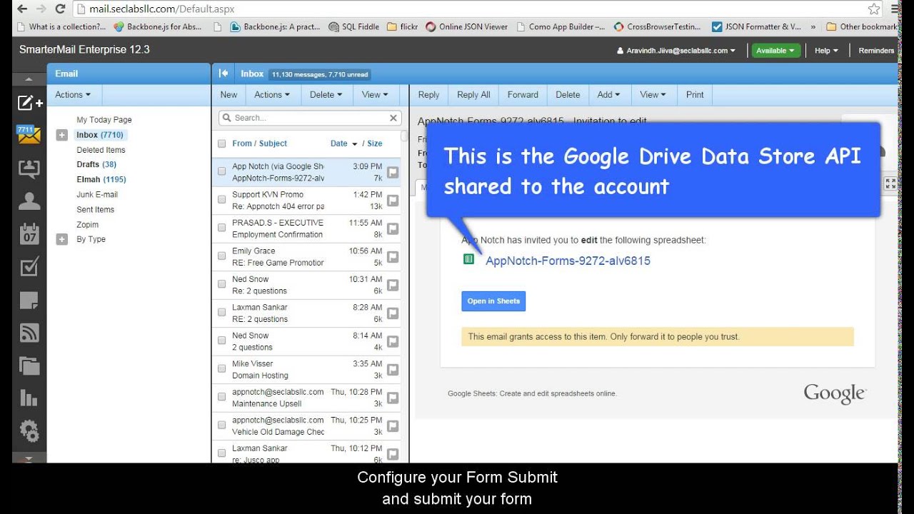 'How-To' Use Google Drive Spreadsheet As Database - YouTube