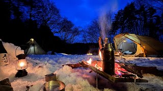 雪の中で過ごす。焚き火の暖かさを知る。『ソログルキャン』去年の積雪量と全然違う