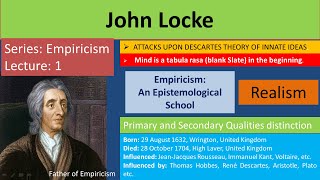 John Locke | Tabula Rasa | Primary and Secondary Qualities | Philosophy Simplified