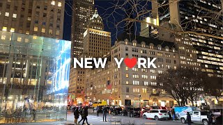[4K]🇺🇸 New York City🗽🚕:Walking Midtown Manhattan (Day☀️& Night🌃)  Burger Joint 🍔