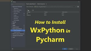 How to install wxpython in Pycharm