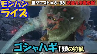 【MHRise】里クエスト★6-6　彷徨える雪鬼獣（ゴシャハギ１頭の狩猟）