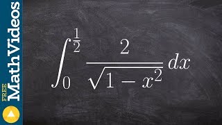 Learn how to evaluate the definite integral with arcsine