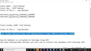 Sql DBA Batch 39 Class 56
