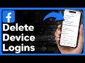 How To Delete Facebook Device Login History