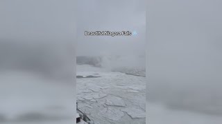 Niagara Falls freezes in stunning video