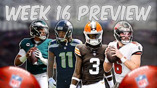 Week 16 NFL Game Previews (In-Depth Football Statistical Breakdowns)