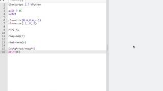 Calculating and visualizing the electric field with glowscript python