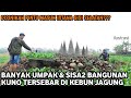 Baru Viral... Nyata Puluhan Umpak Tiang Bangunan istana Kuno Tercecer Di Sawah Jauh Dari Permukiman