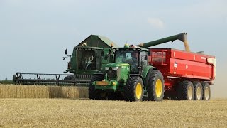 Wheat harvest 2014 with 2x John Deere 9660 WTS - KMWP