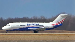 Ameristar DC-9-15(F) [N782TW] Windy Approach into Willow Run Airport