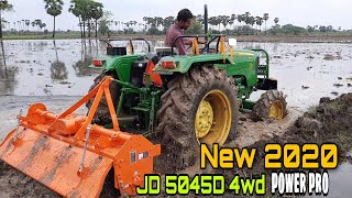 NEW TRACTOR |Johndeere 5045D 4wd| First time Field Working On Rotavator