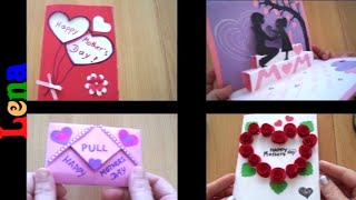 𝗞𝗿𝗲𝗮𝘁𝗶v 𝗺𝗶𝘁 𝗟𝗲𝗻𝗮 💕 4 Karten zu Muttertag basteln 💕 4 Mother's day card - Surprise POP-UP Heart card
