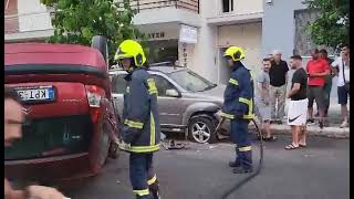 Πάτρα: Πανικός στην Κιλκίς - Έπεσε σε σταθμευμένα ΙΧ, τούμπαρε και τραυματίστηκε