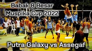 PUTRA GALAXY vs ASSEGAF ‼️  Babak 8 Besar Turnamen Voli Muspika Cup Gurah Tahun 2022