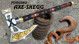 Forging an AXE-SKEGG out of RUSTED IRON HOOK.