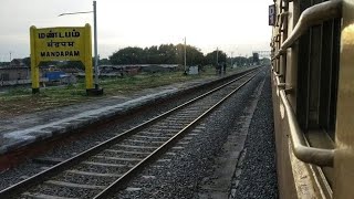 MANDAPAM RAILWAY STATION - 06852/Boatmail Covid19 Special Express arrival with 13540 GOC WDG-3A