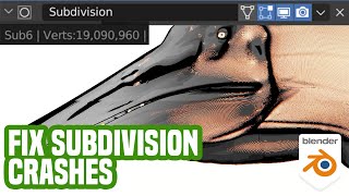 Quick Fix to Subdivision Crashes in Blender [Dense Geometery]
