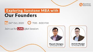 Exploring Sunstone MBA with our Founders #AMA #Webinar #MBA #PGDM