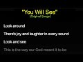 You Will See (JWKaraoke)