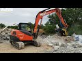 concassage avec mb c50 sur kubota kx80 en vendée