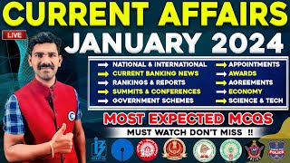 January 2024 Current Affairs Most Important & Expected Mcq's For All  Exams | Daily Current Affairs