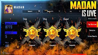 conqueror pushing to top 10 rankings | king of m4 spray #bgmi #bgmilive #madanop #madan #bts